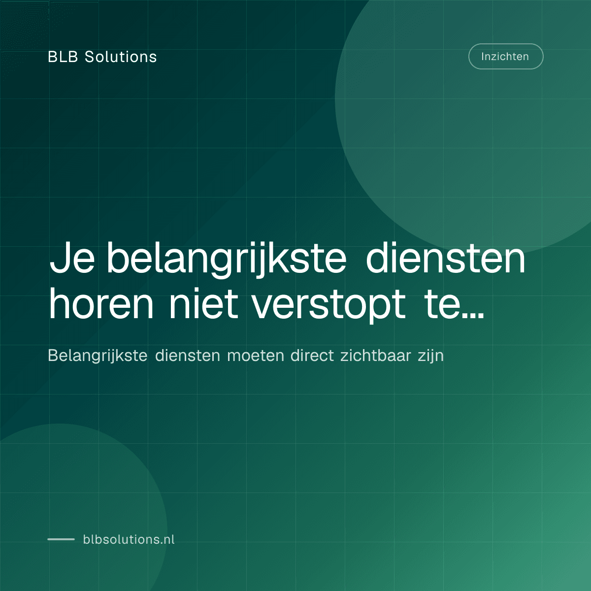 Je belangrijkste diensten horen niet verstopt te zitten in je websitestructuur