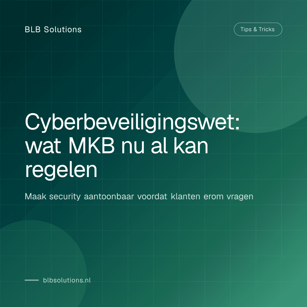 Cyberbeveiligingswet: wat MKB nu al kan regelen