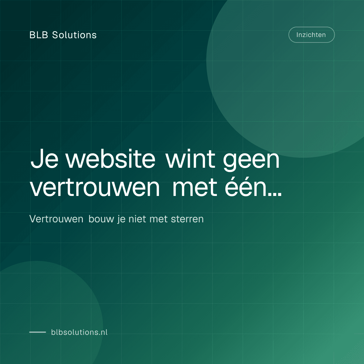 Je website wint geen vertrouwen met één blokje sterren